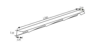 Blachodachówka ICOPAL Decra® Elegance wiatrownica wysoka 3 moduły, prawa (dł. 1110mm)