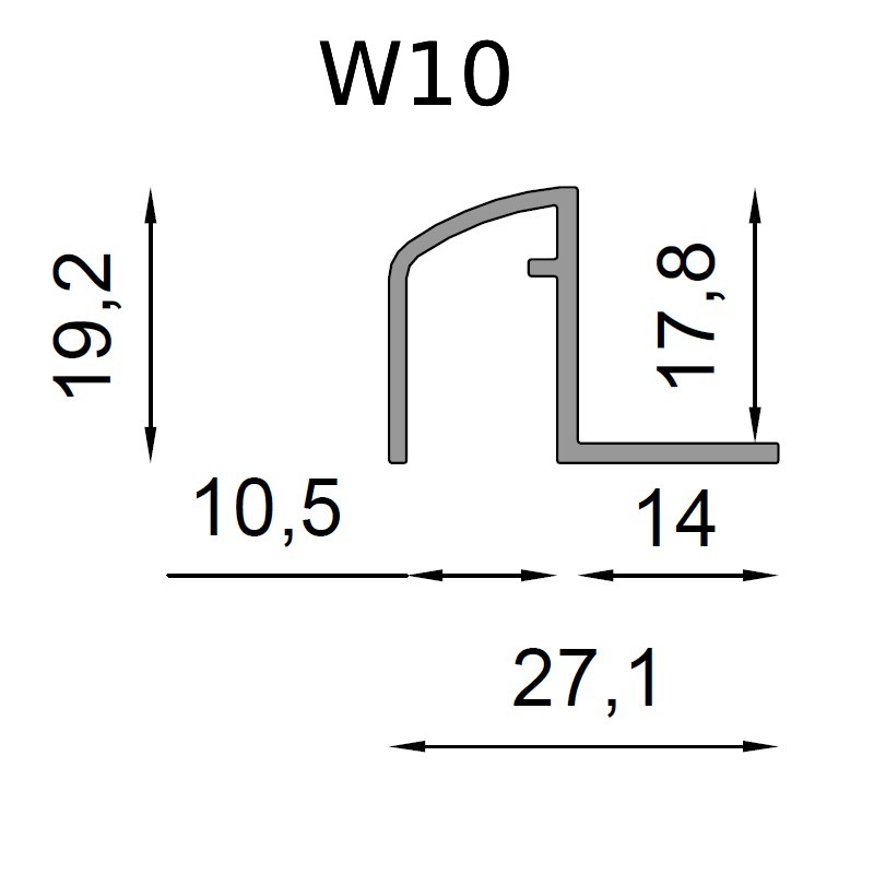 Profil zamykający Renoplast do profili okapowych W10/ W20