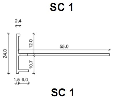 Profil schodowy SC1 schody i tarasy naziemne