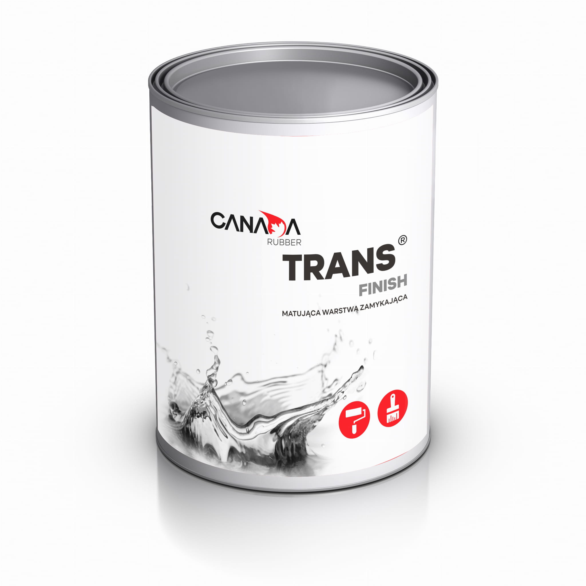 Jednoskładnikowa warstwa wykończeniowa Canada Rubber TRANS FINISH, transparentna 1kg