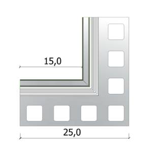 Narożnik wewnętrzny dla balkonów i tarasów z posadzkami z płytek ceramicznych RENOPLAST NW 301/90 (1 sztuka)