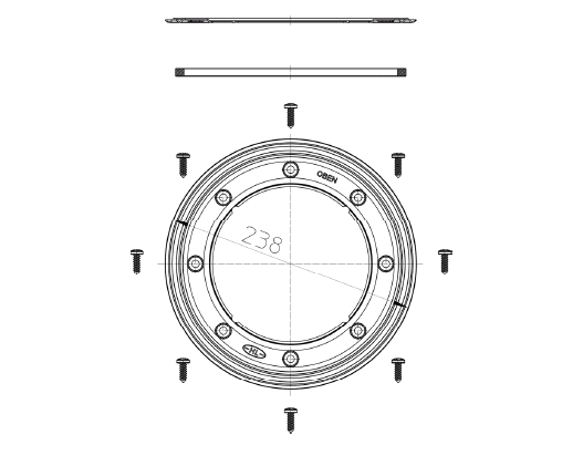 Pierscień HL mocujący o średnicy 238 mm