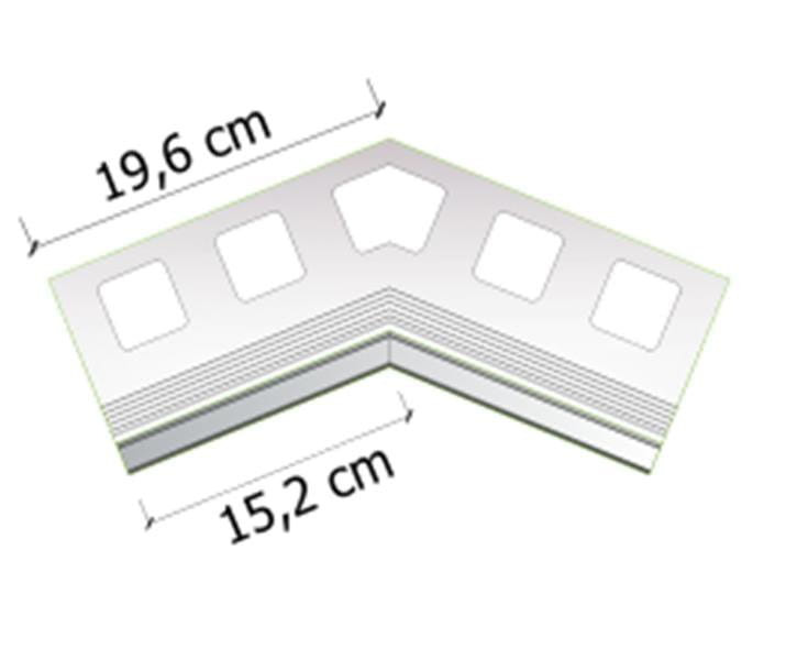 Narożnik wewnętrzny dla balkonów z posadzką ceramiczną RENOPLAST NW 30/135 1 sztuka