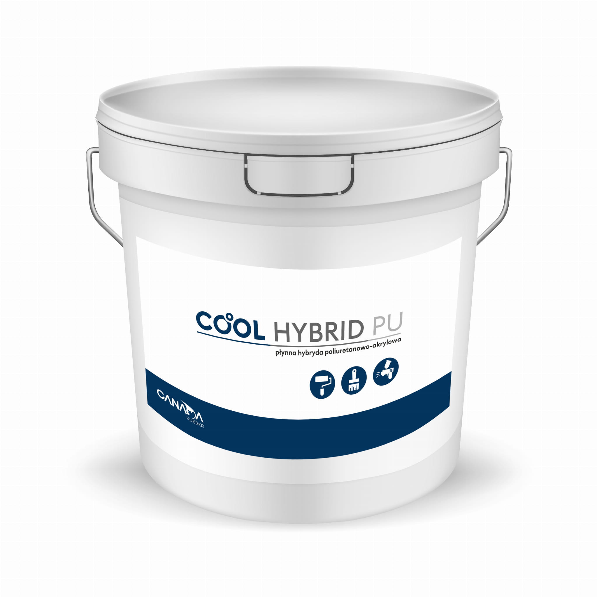 Jednoskładnikowa płynna elastyczna hybryda poliuretanowo-akrylowa Canada Rubber COOL HYBRID PU, biała 12 kg