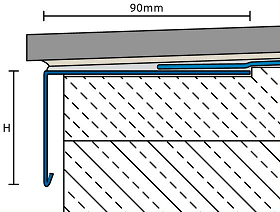 Obróbki blacharskie Perfecta PK AL Aluminiowy profil okapowy do obróbki krawędzi balkonów i tarasów  2m