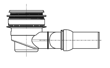 PCI Peciboard Bodenablauf W Poziomy odpływ podłogowy z kratką standardową ze stali szlachetnej 100×100mm (1sztuka)