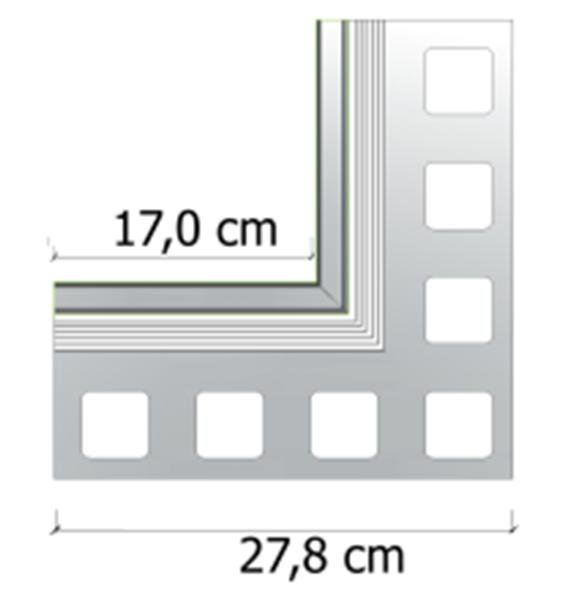 Narożnik wewnętrzny dla balkonów z posadzką ceramiczną RENOPLAST NW 30/90 1 sztuka