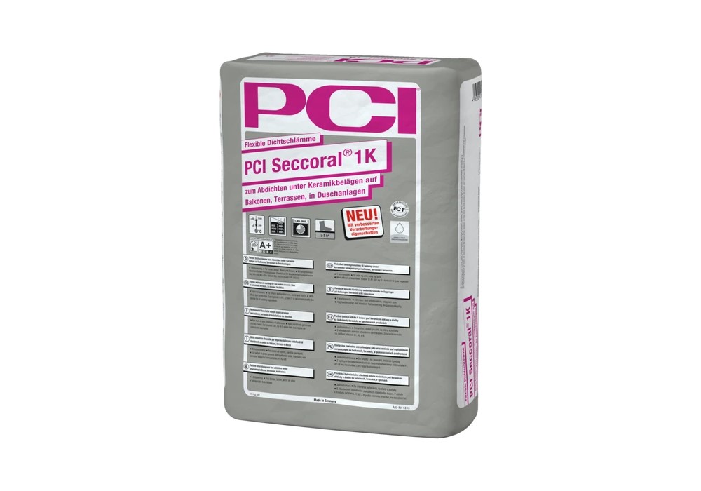 PCI Seccoral 1K Jednoskładnikowy, wodoszczelny, elastyczny szlam cementowy