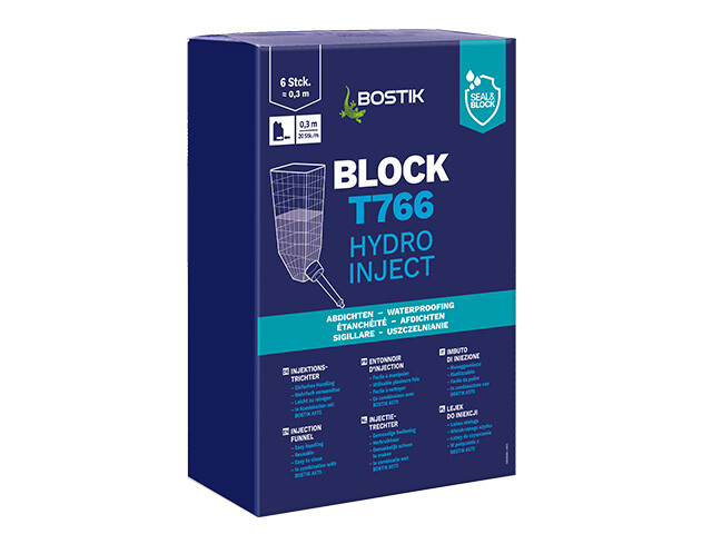 Lejek do płyu iniekcyjnego Bostik Block T766 Hydro Inject