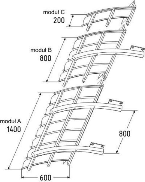 Wspornikowe zadaszenie loggii i balkonów Icopal Markiza Fastlock 60