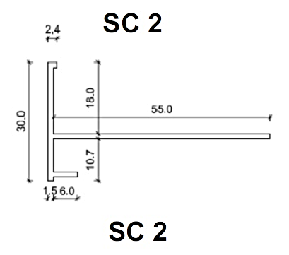Profil schodowy SC2 schody i tarasy naziemne