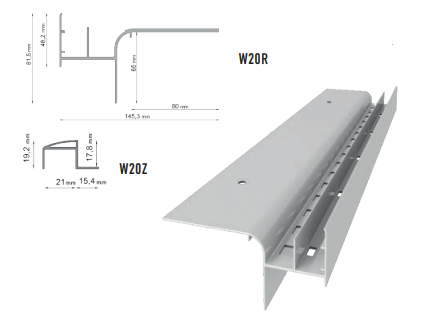 Narożnik wewnętrzny NWW20R Renoplast