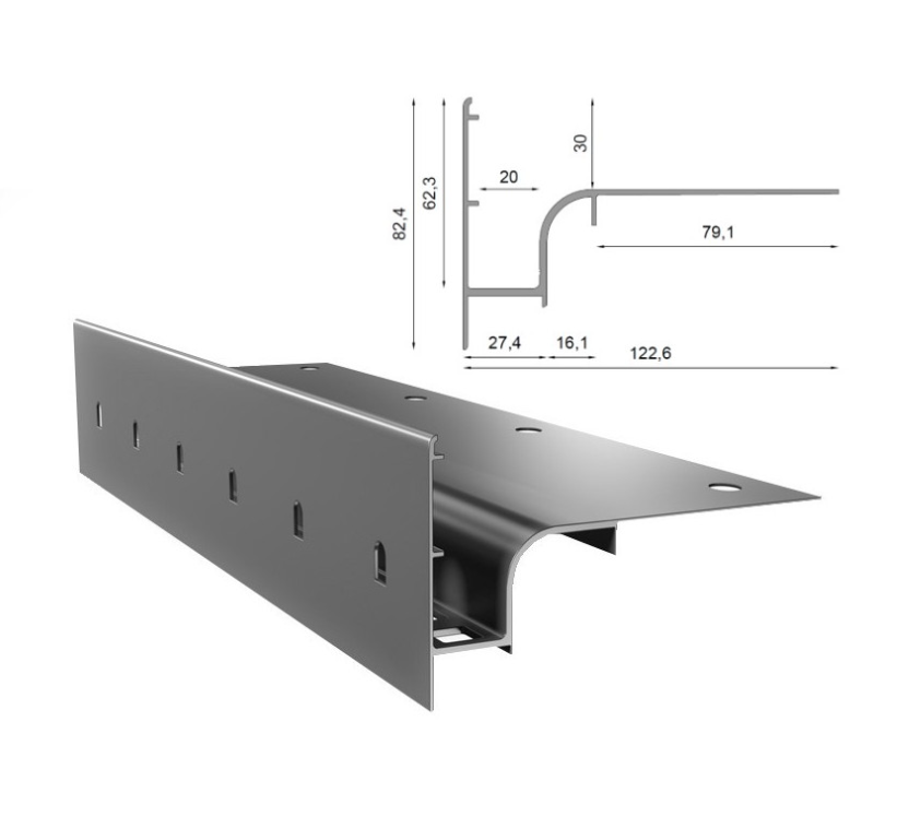 Profil okapowy łukowy W30 Renoplast 