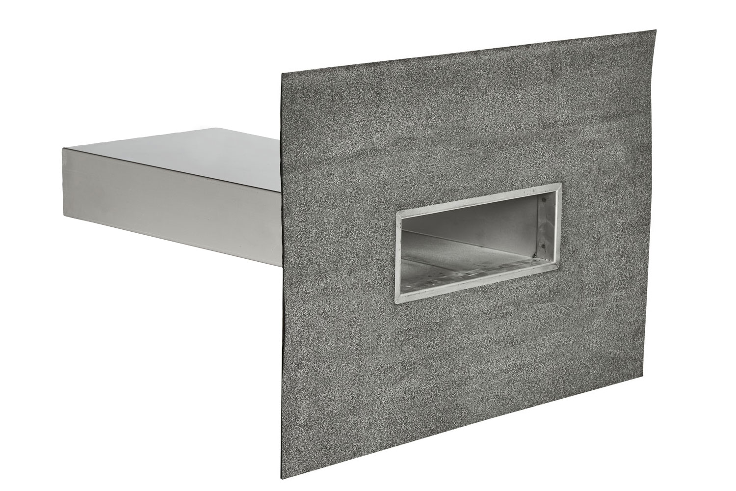 Przelew bezpieczeństwa ze stali nierdzewnej z kołnierzem z PVC Protan Light Grey zakończenie rury proste 90°  Jual