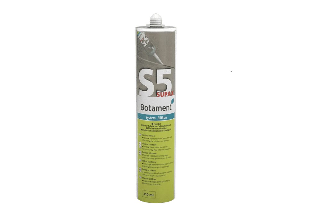 Silikon sanitarny do wypełniania spoin dylatacyjnych i przyłączeniowych S5 Supax (300 ml)